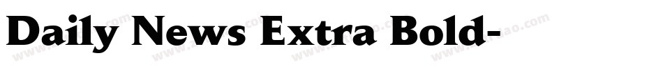 Daily News Extra Bold字体转换